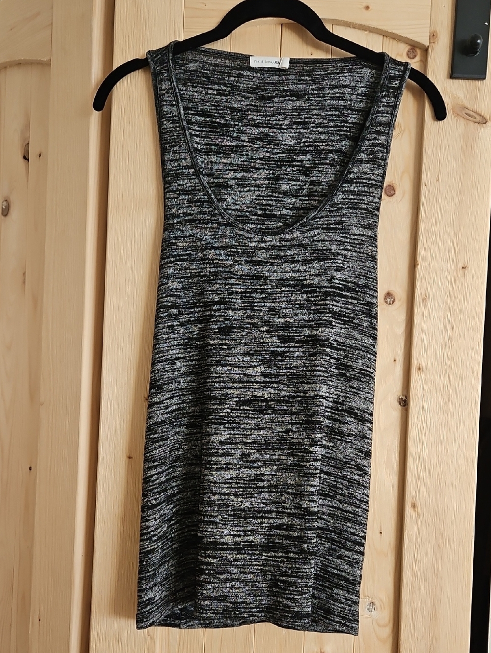 Rag & Bone Black, White, Gray Marled Knit Tank Top - Super Soft!